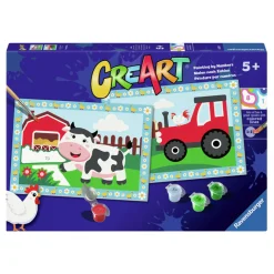 Ravensburger CreArt Schilderen op Nummer - Tractor With Scenery