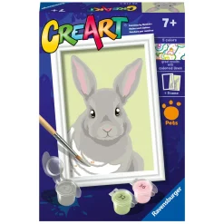 Ravensburger CreArt Schilderen op Nummer - Grijze Konijn