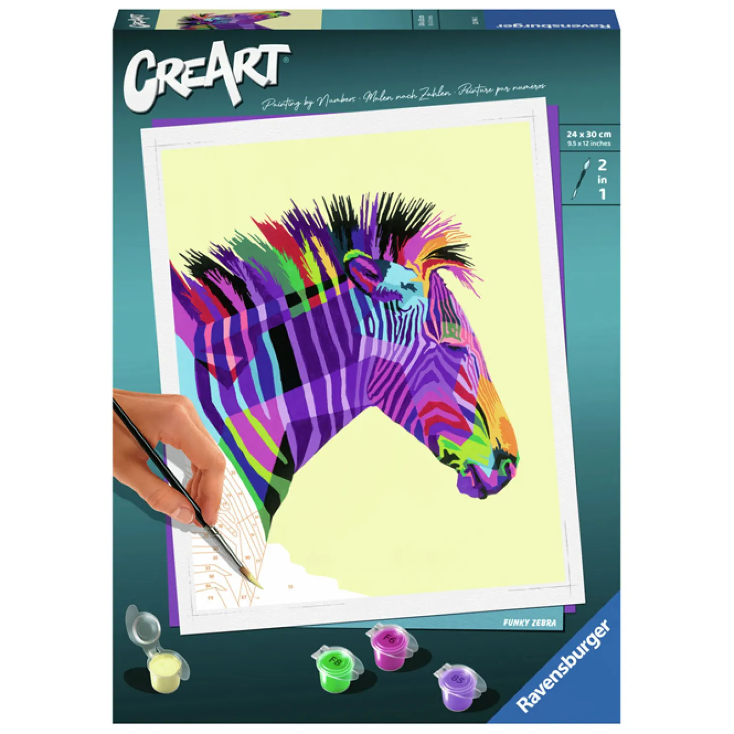 Ravensburger CreArt Schilderen op Nummer - Zebra