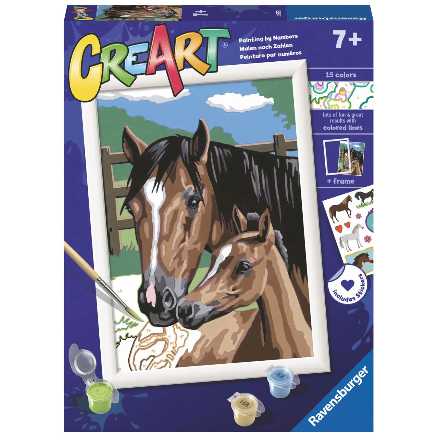 Ravensburger CreArt Schilderen op Nummer - Dollen met Veulens