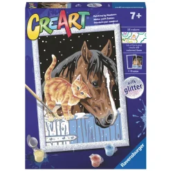 Ravensburger CreArt Schilderen op Nummer - Vrienden in de Stal