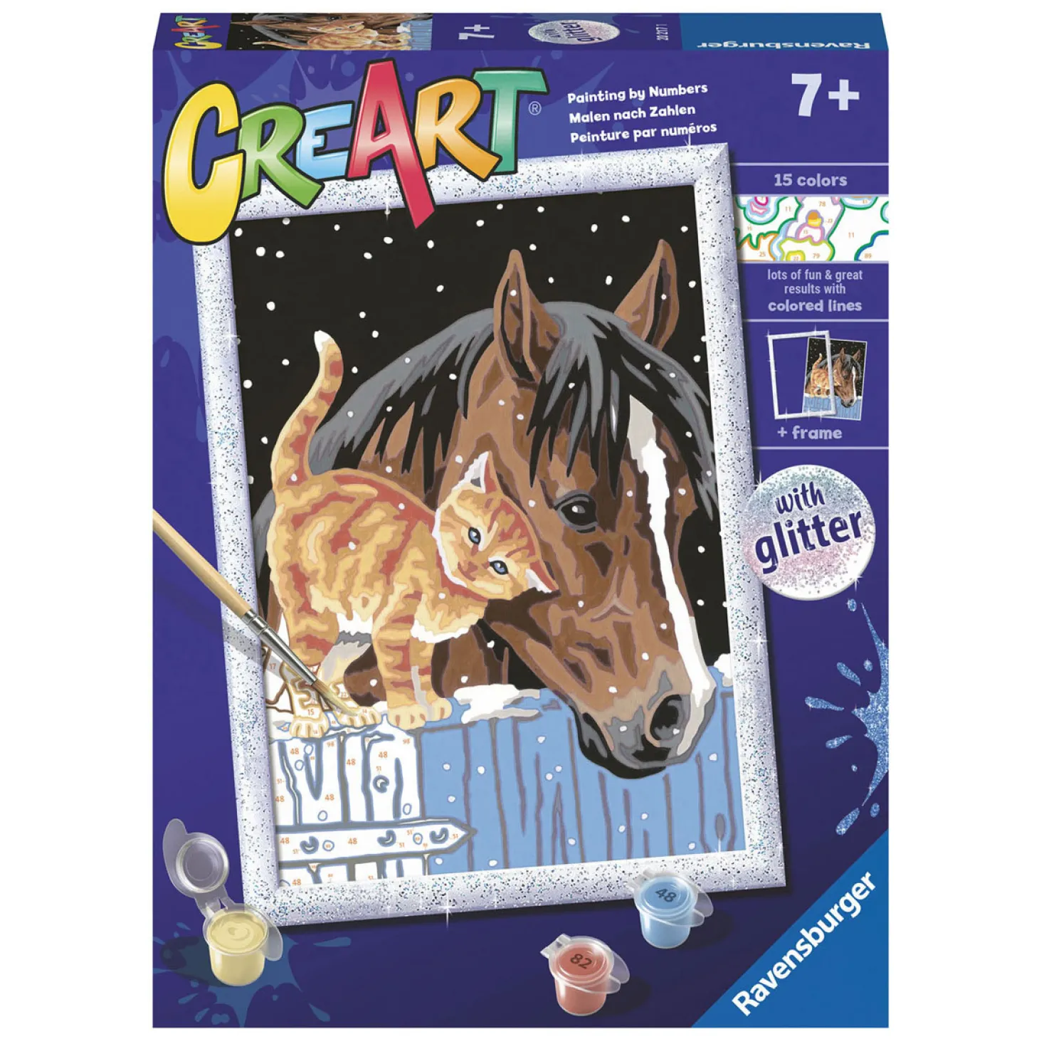 Ravensburger CreArt Schilderen op Nummer - Vrienden in de Stal