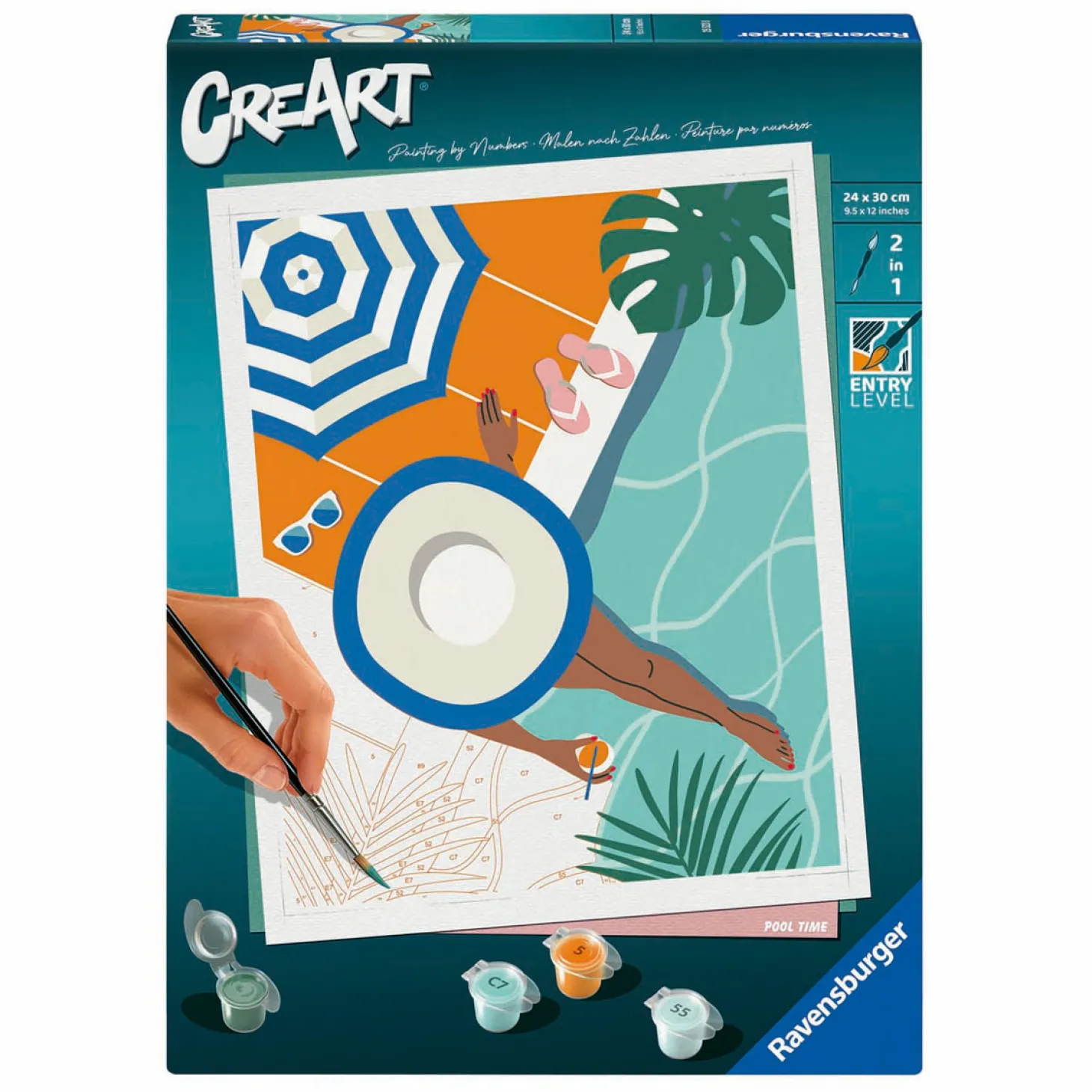 Ravensburger CreArt Schilderen op Nummer - Zwembad