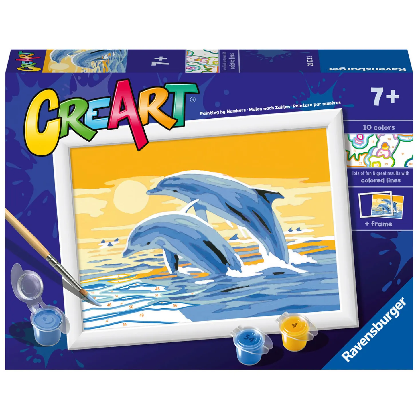 Ravensburger CreArt Schilderen op Nummer - Vrolijke Dolfijnen