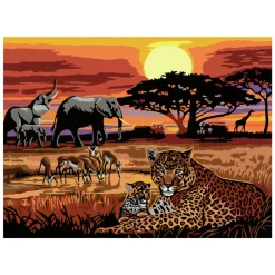 Ravensburger CreArt Schilderen op Nummer - Savannah Landscapes