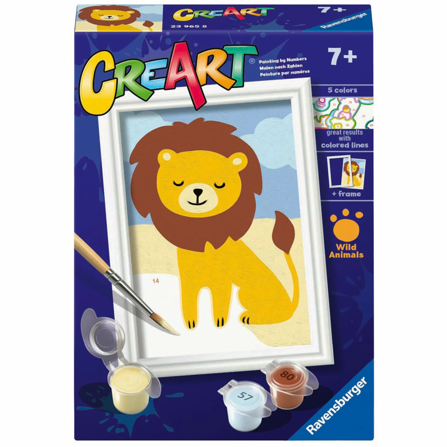 Ravensburger CreArt Schilderen op Nummer - Leeuw