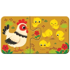 Ravensburger Dieren en hun Kleintjes Puzzel, 9x2st.