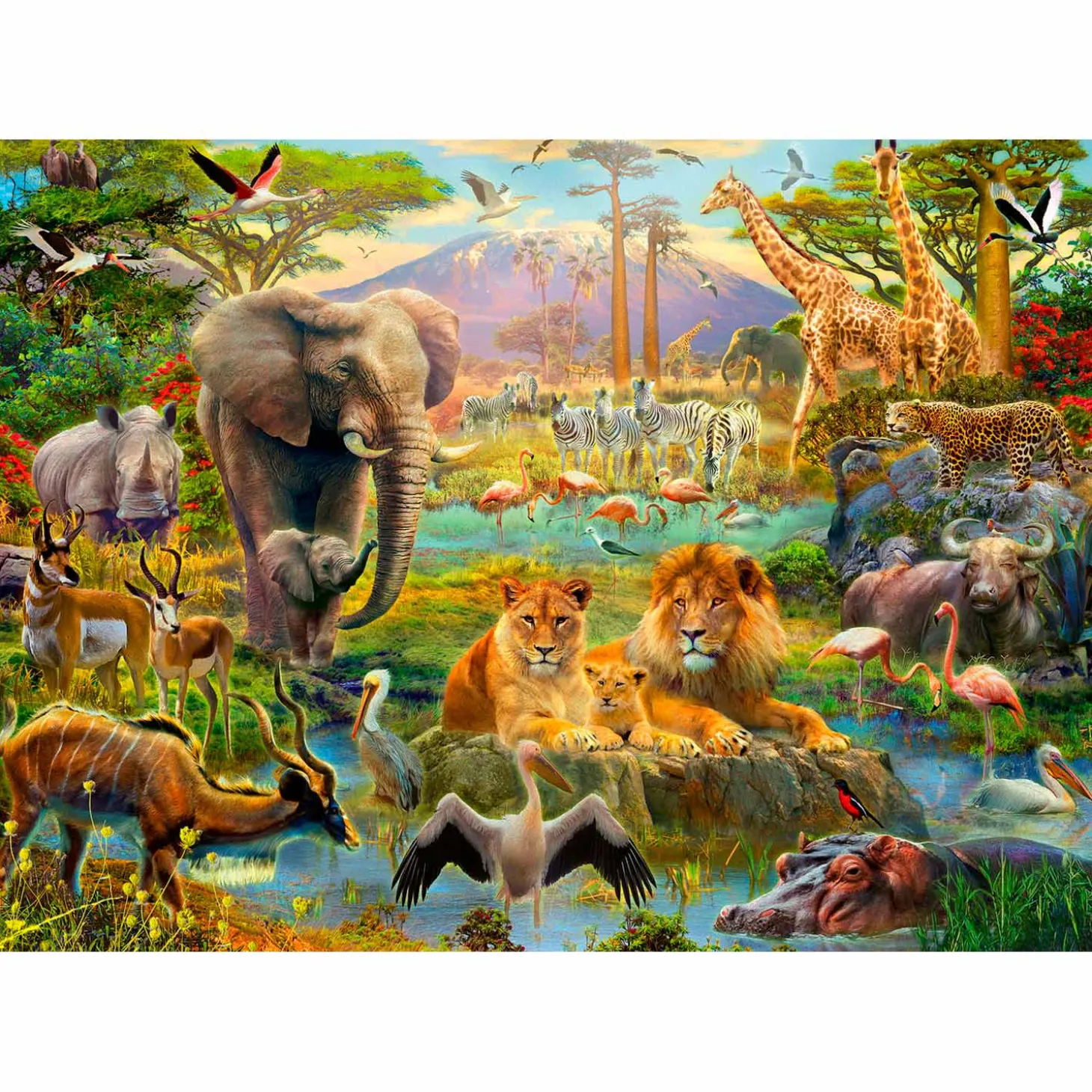 Ravensburger Dieren van de Savanne Puzzel, 200st. XXL