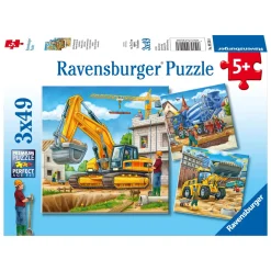 Ravensburger Grote Bouwvoertuigen, 3x49st.