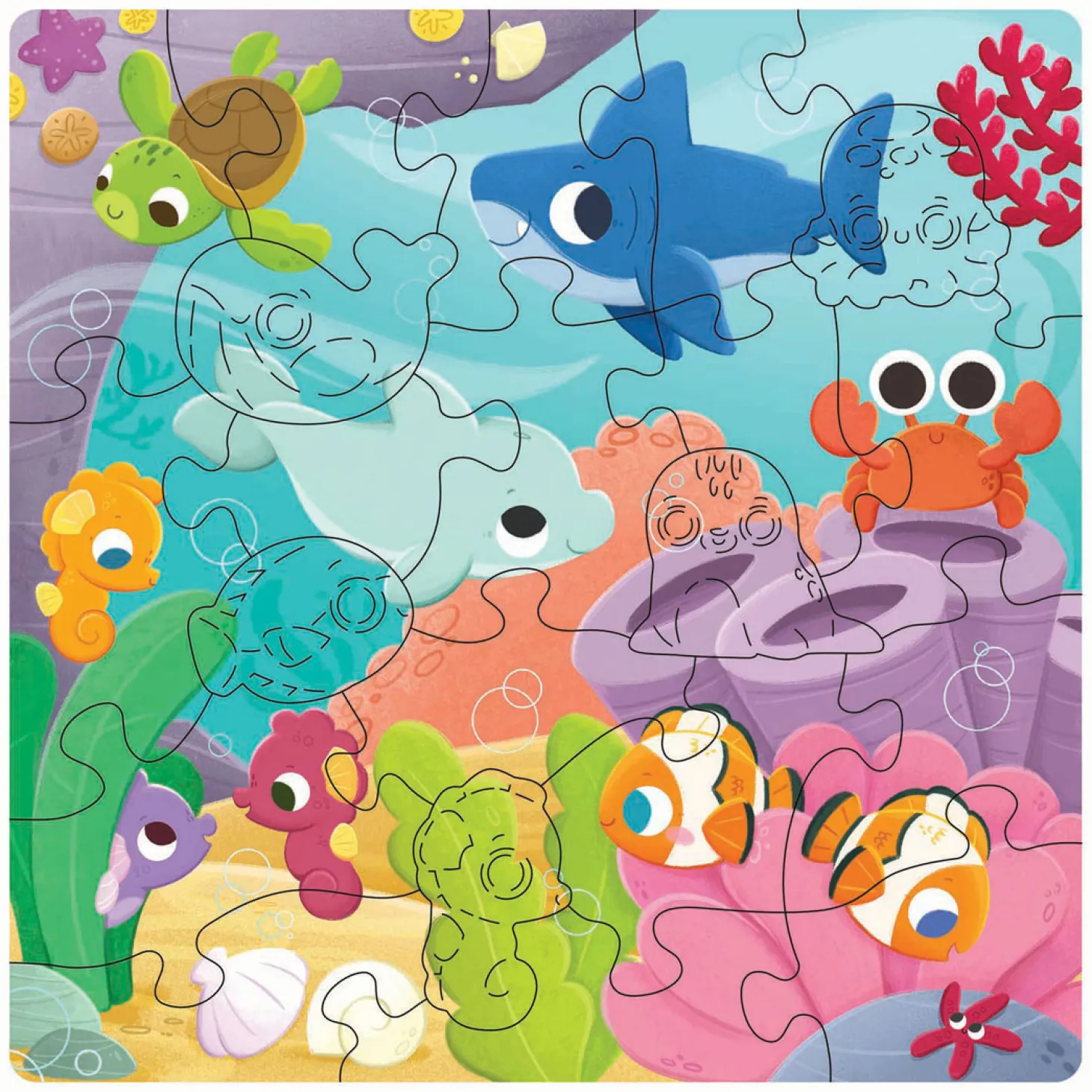 Ravensburger Houten Legpuzzel Onderwaterdieren - 22st.