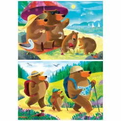 Ravensburger Legpuzzel Berenfamilie Vakantie - 2x24st.