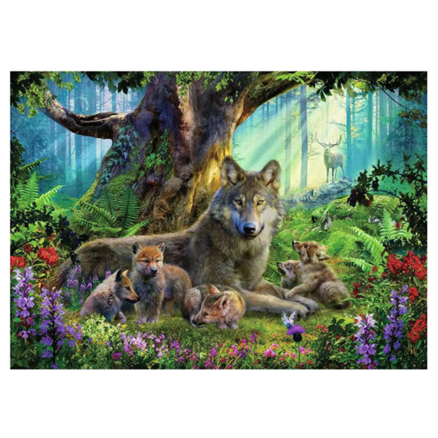 Ravensburger Legpuzzel Familie Wolf In Het Bos, 1000st.