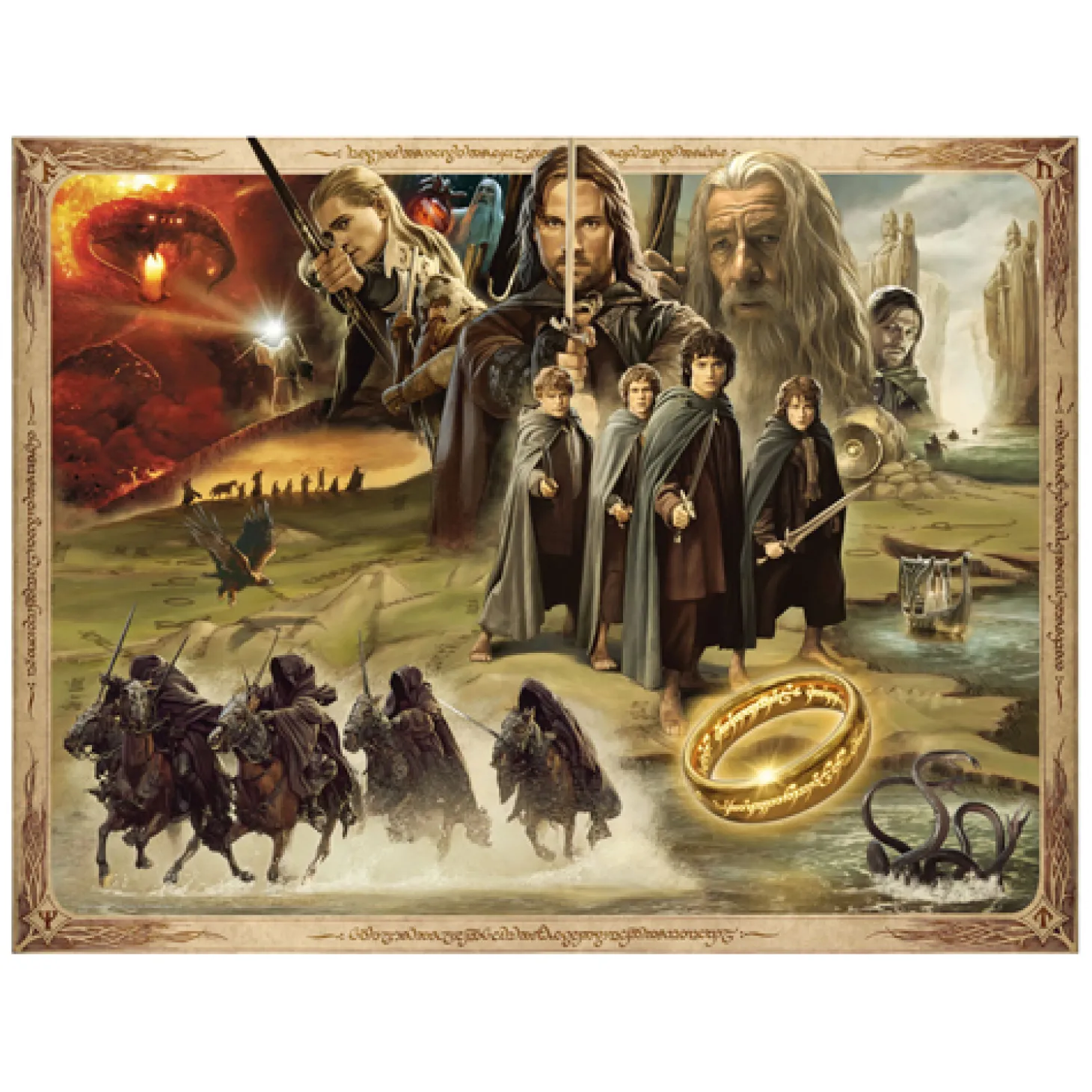 Ravensburger Legpuzzel Lord of the Rings Fellowship of the Ring, 2000st.