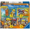 Ravensburger Legpuzzel Rubble & Crew - 4 Puzzels