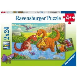 Ravensburger Legpuzzel Spelende Dino's, 2x24st.