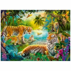 Ravensburger Legpuzzel Tijgerfamilie in de Oase - 500st.