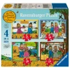 Ravensburger Legpuzzel Trouwerij op de Boerderij - 4 Puzzels