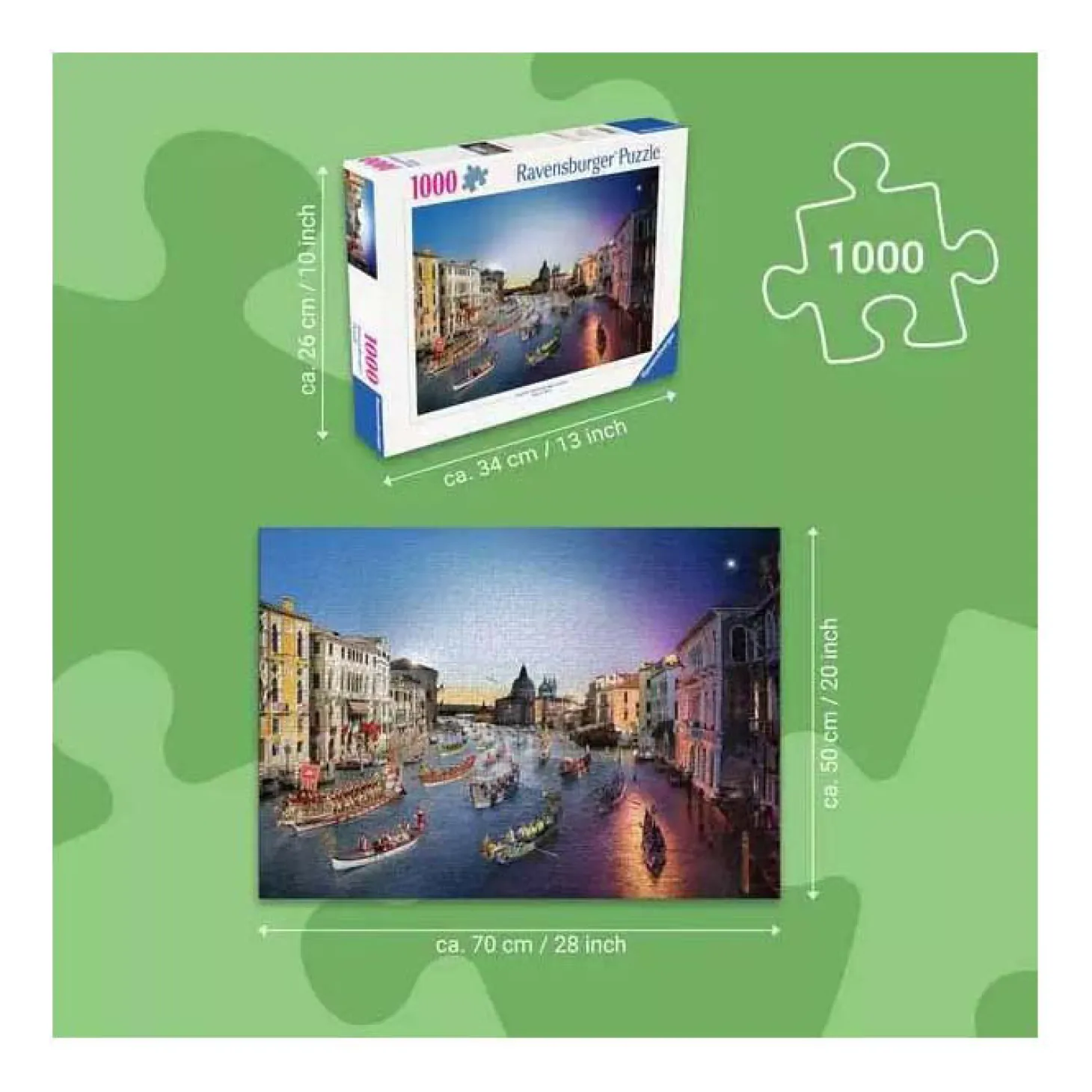 Ravensburger Legpuzzel Venetie van Dag Naar Nacht - 1000st.