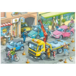 Ravensburger Legpuzzel Vuilniswagen en Sleepwagen, 2x24st.