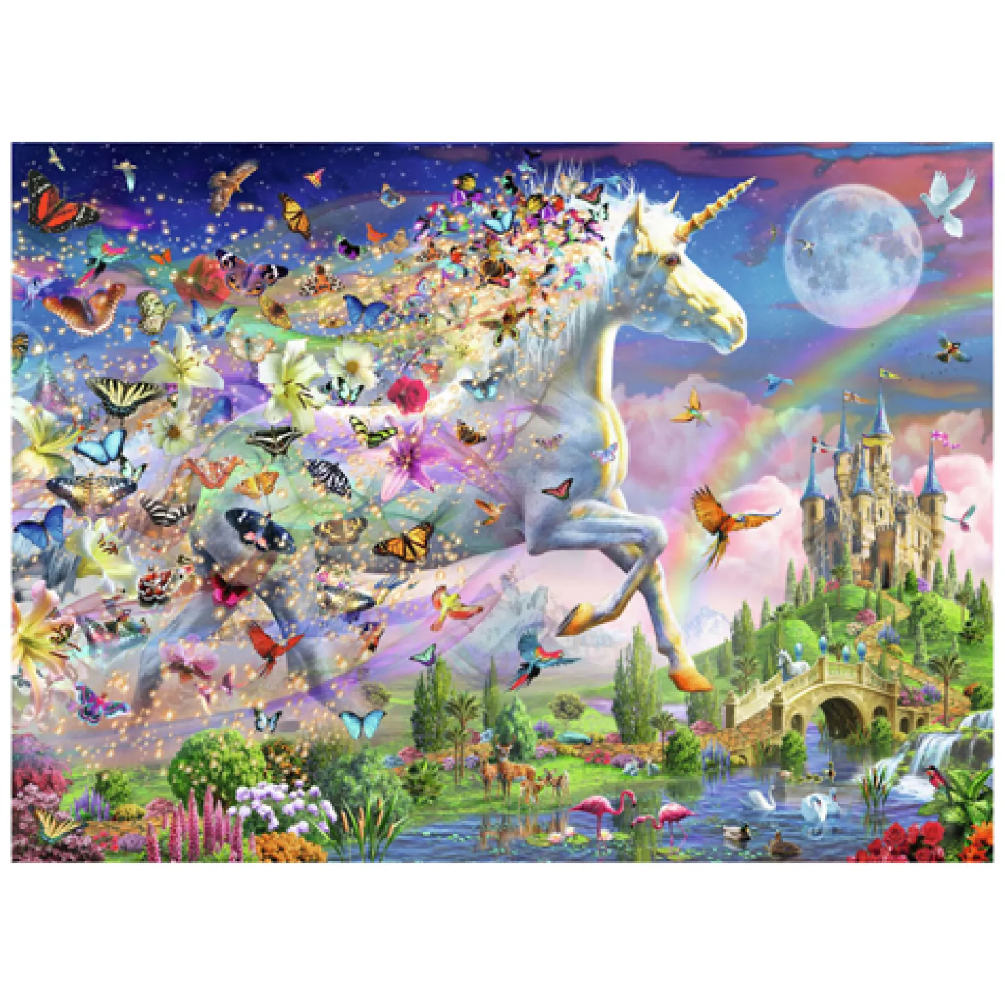 Ravensburger Legpuzzel XXL Fantasy Unicorn Star Line, 200st.
