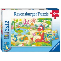 Ravensburger Lievelingsdino's Puzzel, 2x12st.