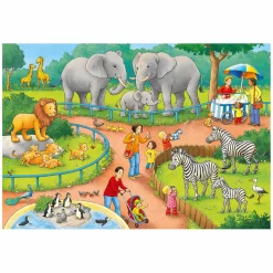 Ravensburger Puzzel Een dag in de Dierentuin, 2x24st.