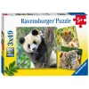 Ravensburger Puzzel Panda, Tijger en Leeuw, 3x49st.