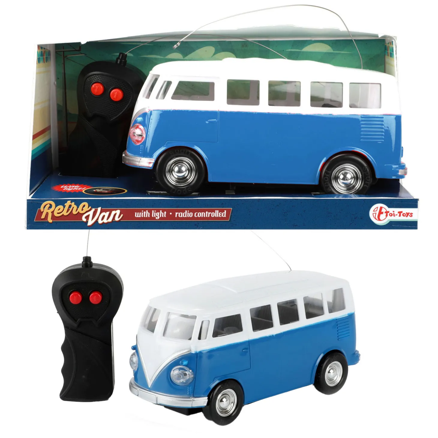 RC Bestuurbare Auto Retro Busje met Licht