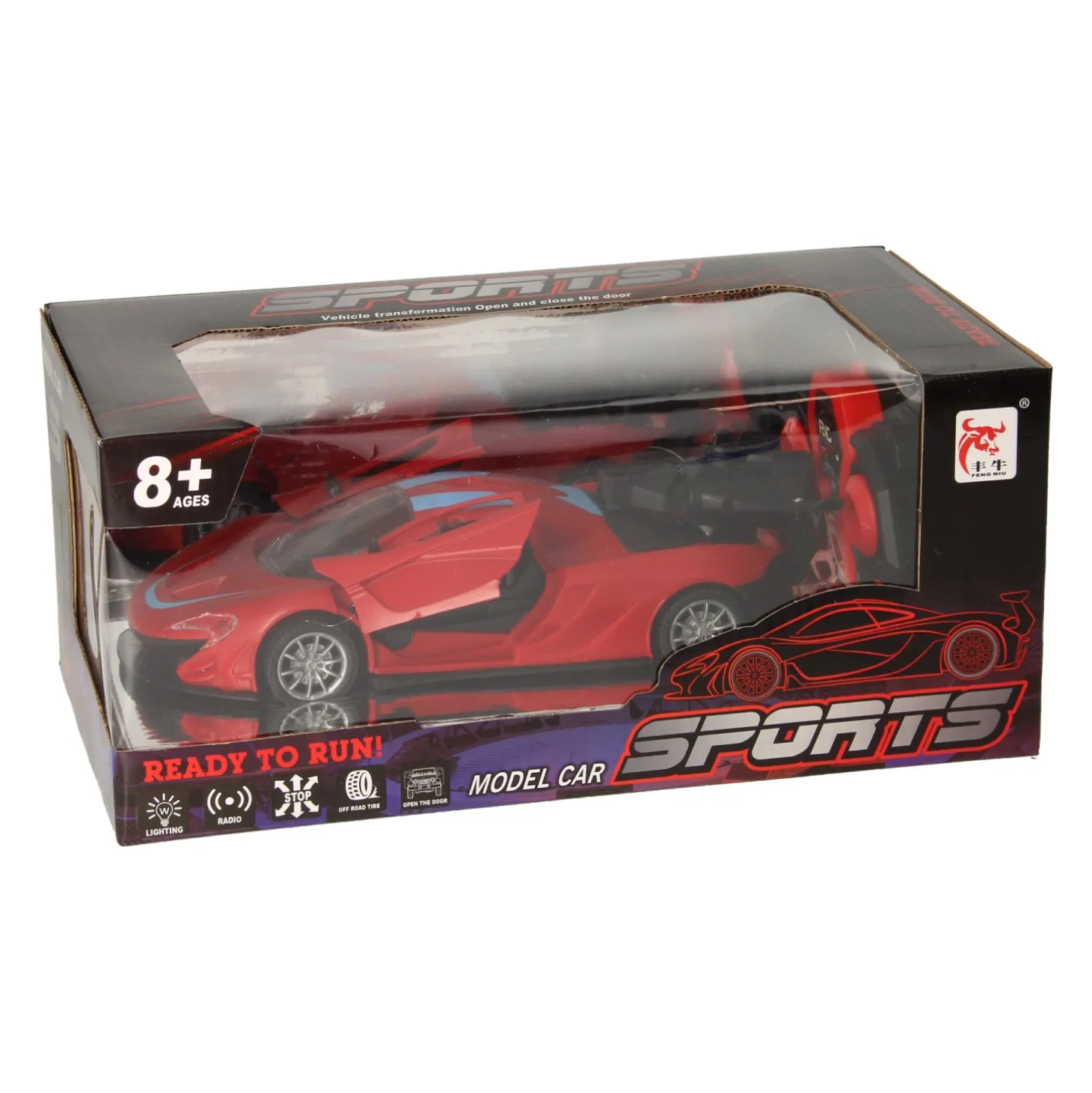 RC Sportwagen met Stoomfunctie Rood
