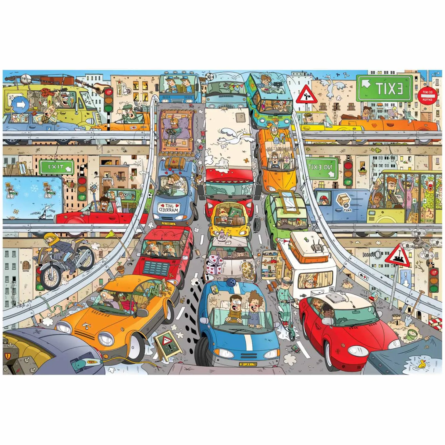 Rearview Mirror Puzzel 'Verkeersdrukte', 1000st.