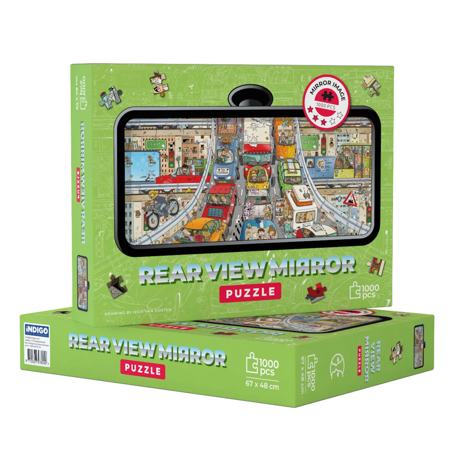 Rearview Mirror Puzzel 'Verkeersdrukte', 1000st.