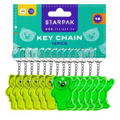 Reflectie Sleutelhanger Beer, 12st.