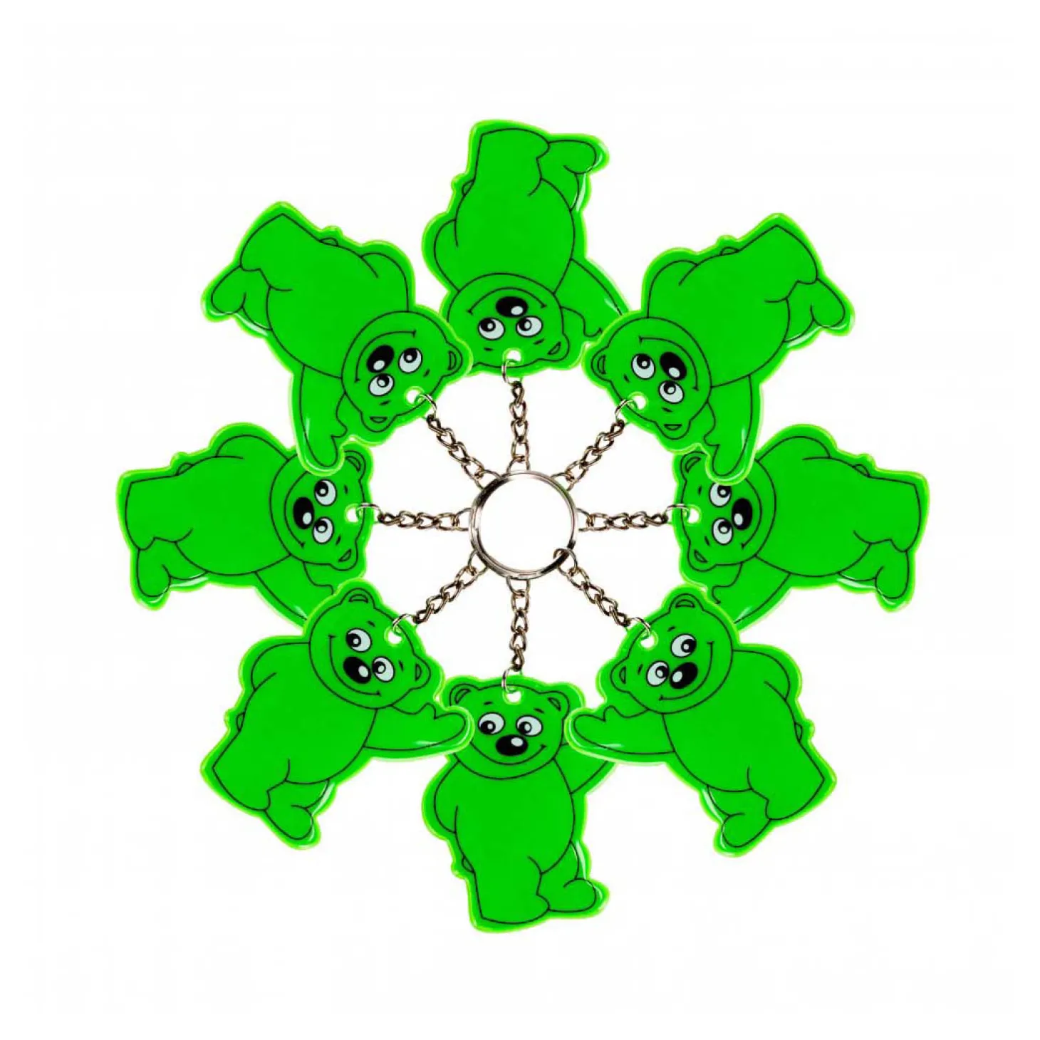 Reflectie Sleutelhanger Beer, 12st.