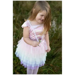 Regenboog Tutu Verkleedjurk, Roze, 5-6jr