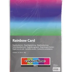 Regenboogpapier A4 180gr, 10 Vellen