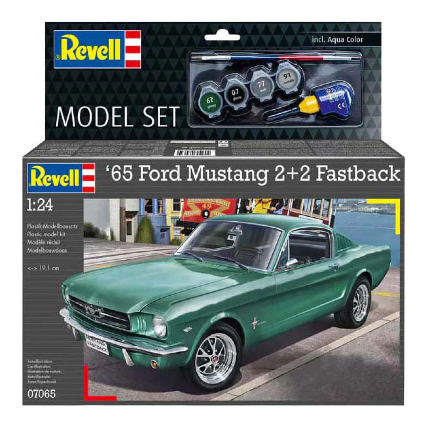 Revell Modelbouwpakket - 1965 Ford Mustang 2+2 Fastback 1:24 - 82dlg.