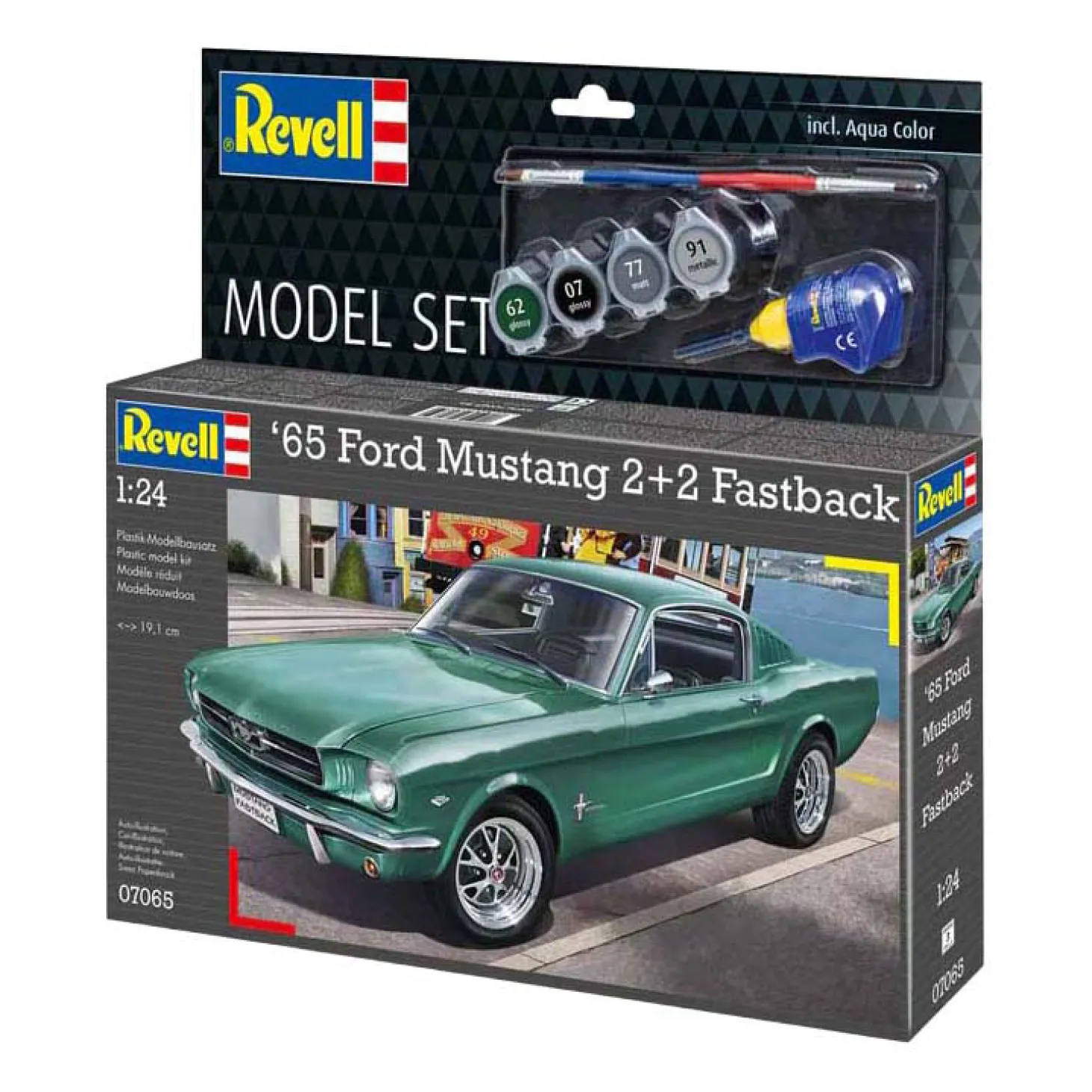 Revell Modelbouwpakket - 1965 Ford Mustang 2+2 Fastback 1:24 - 82dlg.