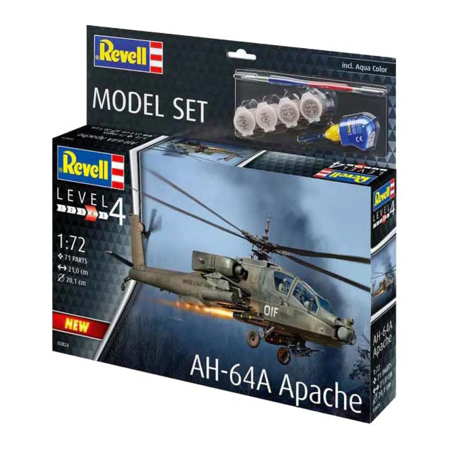 Revell Modelbouwpakket - AH-64A Apache 1:72 - 71dlg.