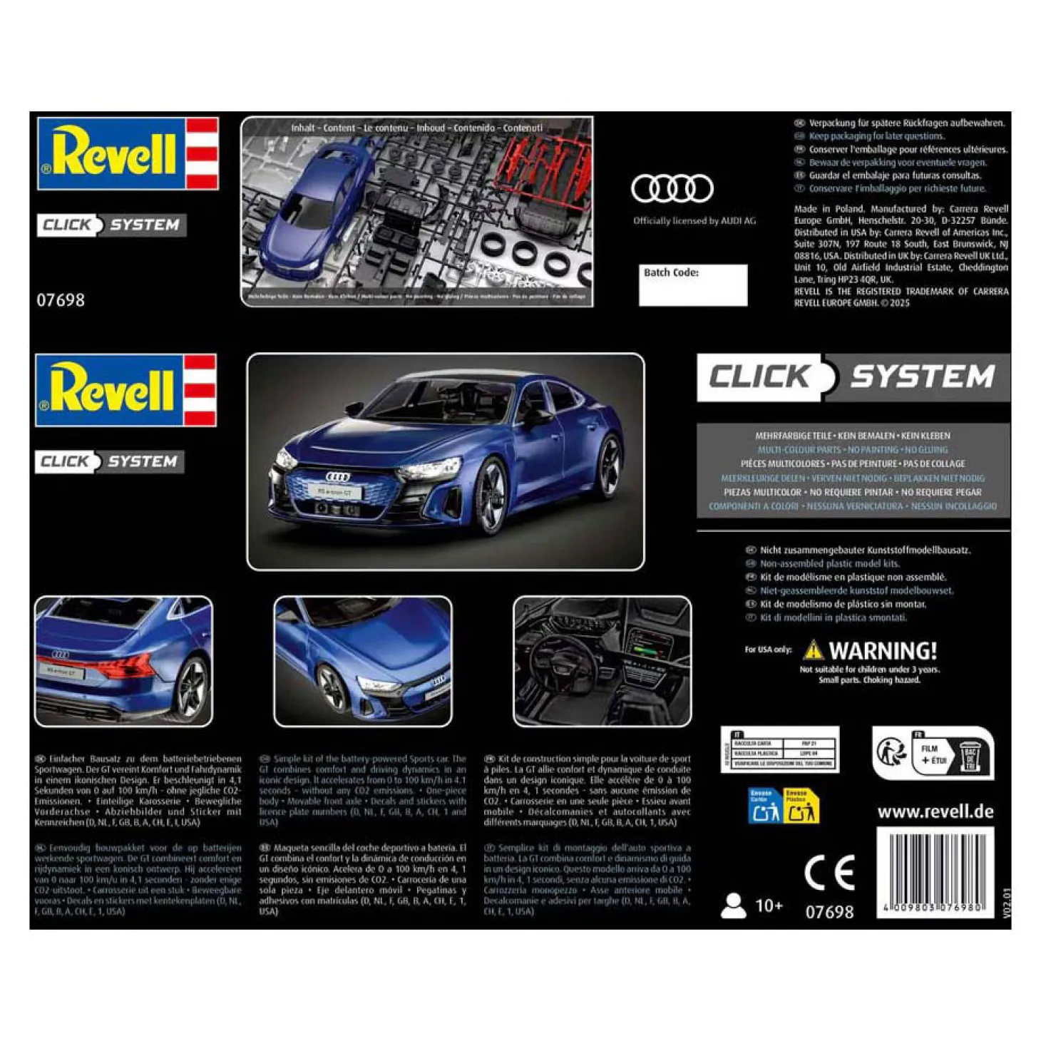 Revell Modelbouwpakket - Audi RS e-tron GT 1:24 - 71dlg.