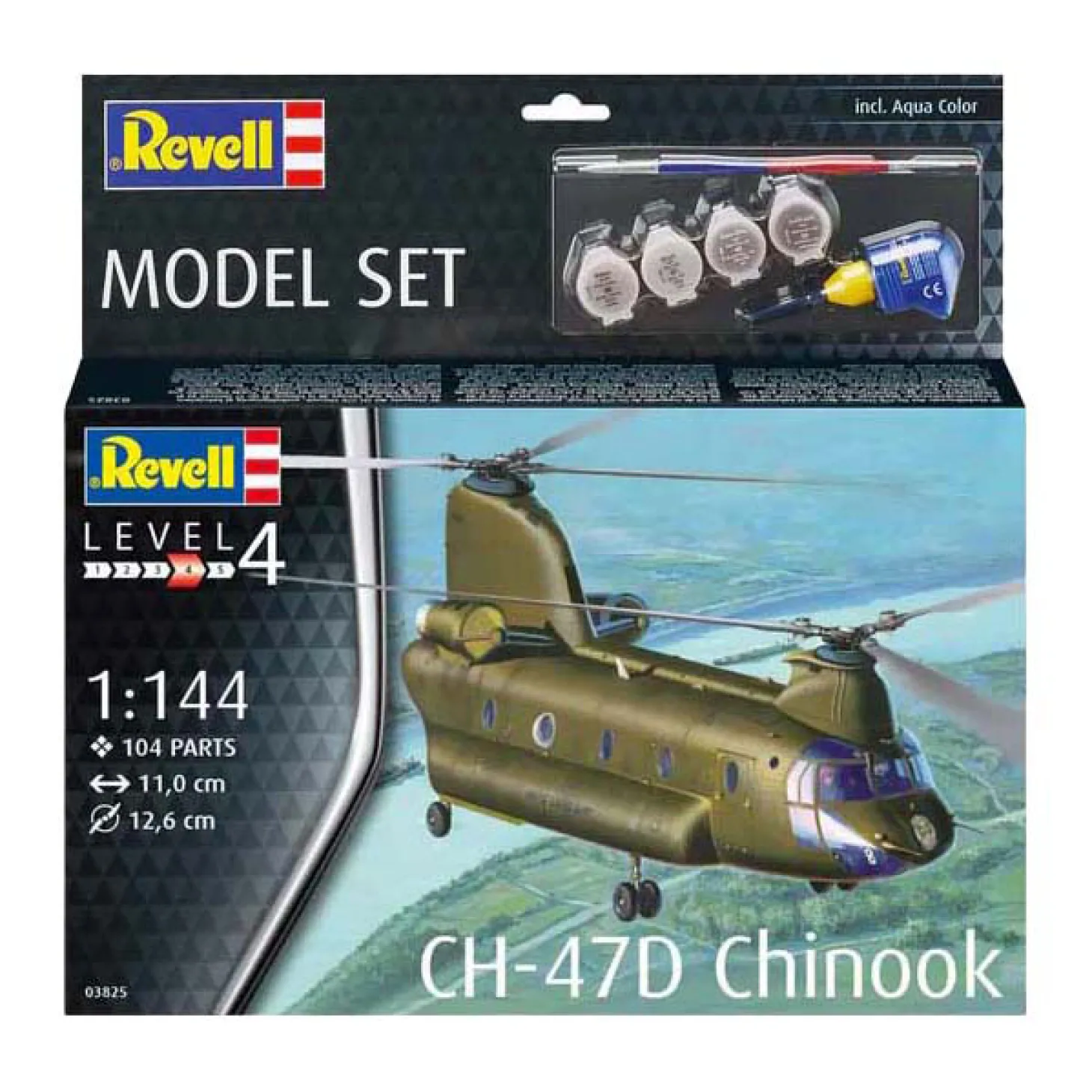 Revell Modelbouwpakket - CH-47D Chinook 1:144 - 104dlg.