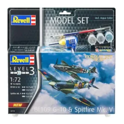Revell Modelbouwpakket - Combat Set Bf109G-10 & Spitfire Mk.V 1:72 - 76dlg.