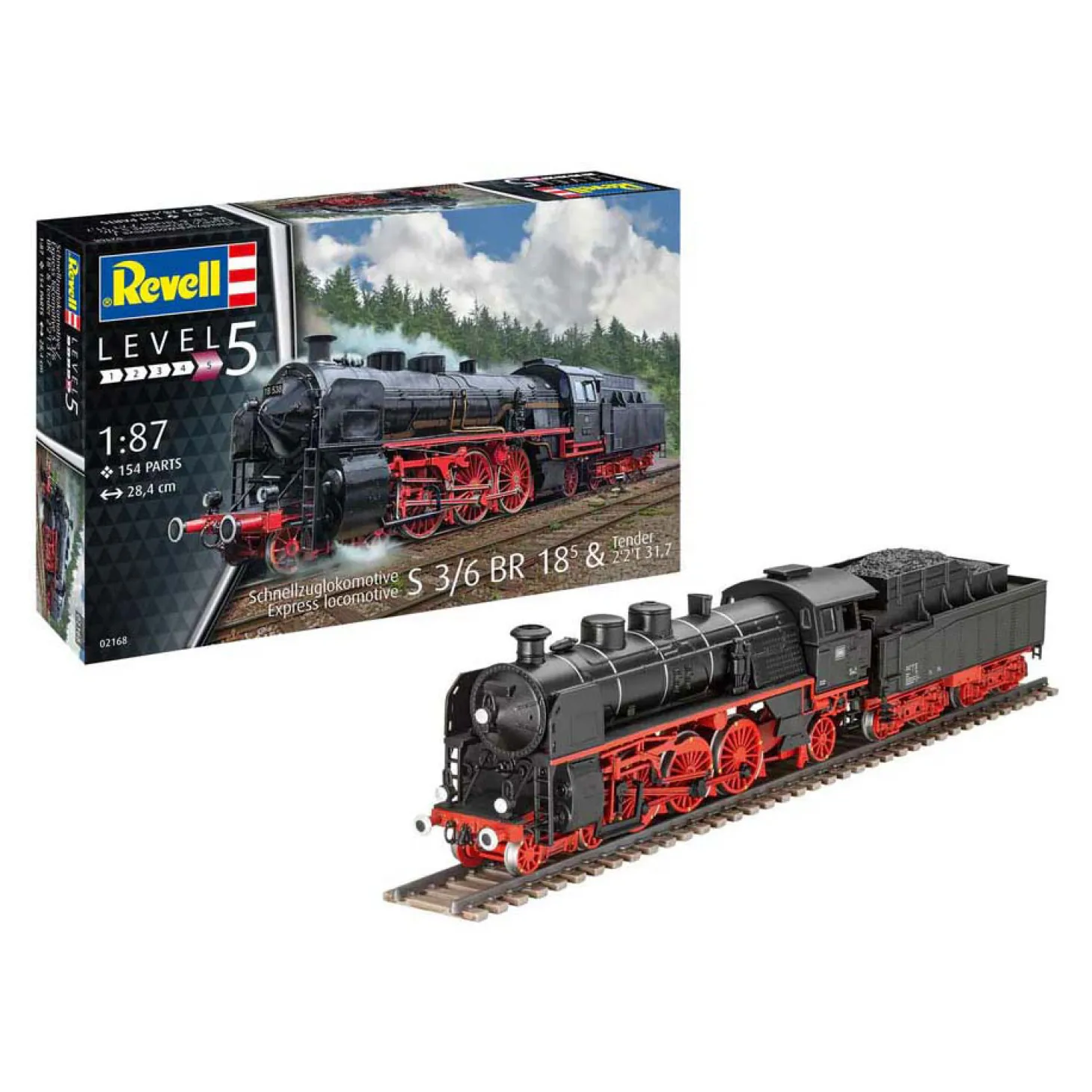 Revell Modelbouwpakket - Express Locomotive 1:87 - 154dlg.