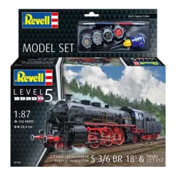 Revell Modelbouwpakket - Schnellzuglokomotive S3/6 BR18 mit Tende 1:87 - 154dlg.