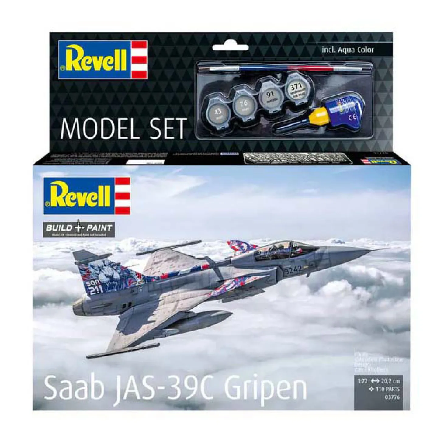 Revell Modelbouwpakket - Saab JAS-39C Gripen 1:72 - 110dlg.