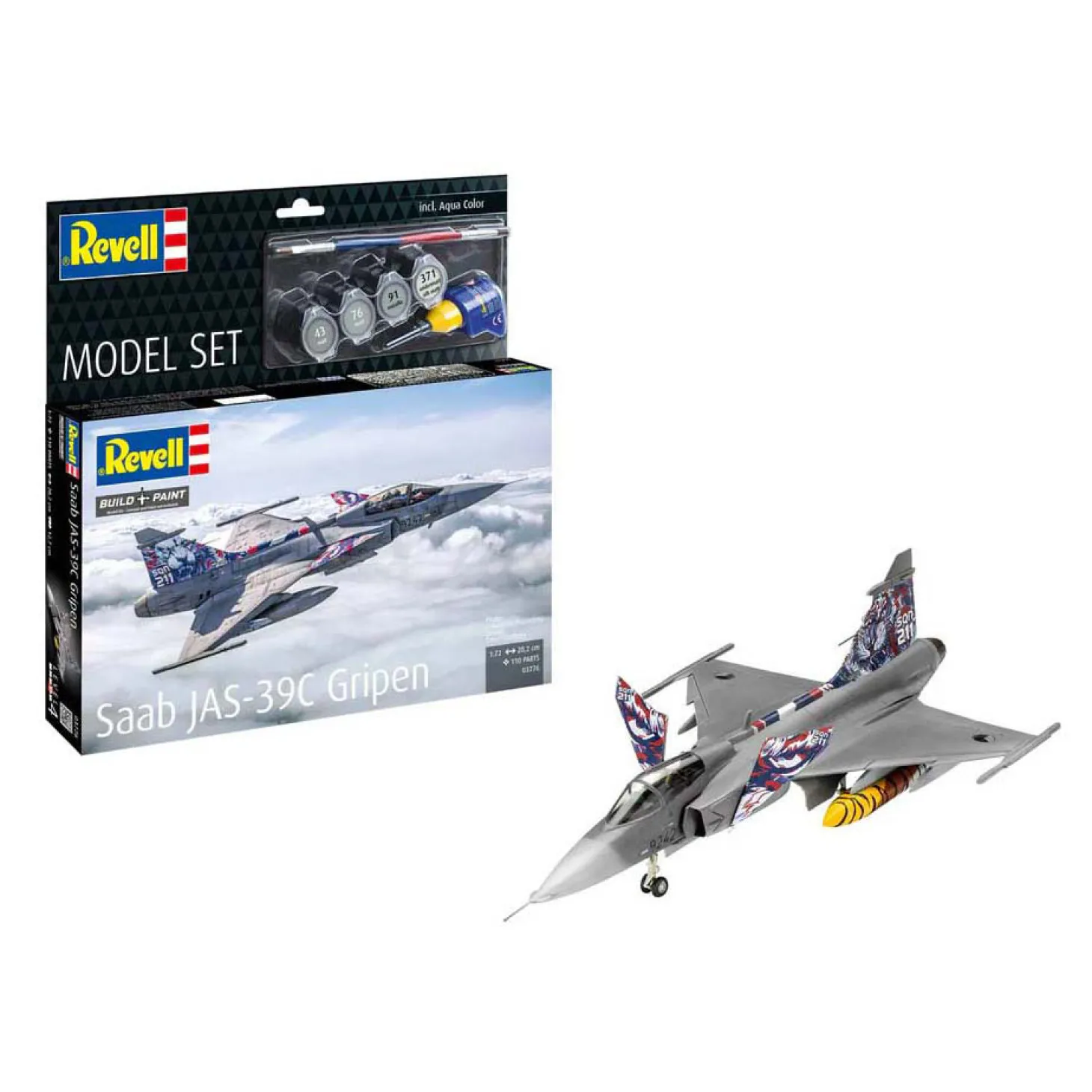 Revell Modelbouwpakket - Saab JAS-39C Gripen 1:72 - 110dlg.