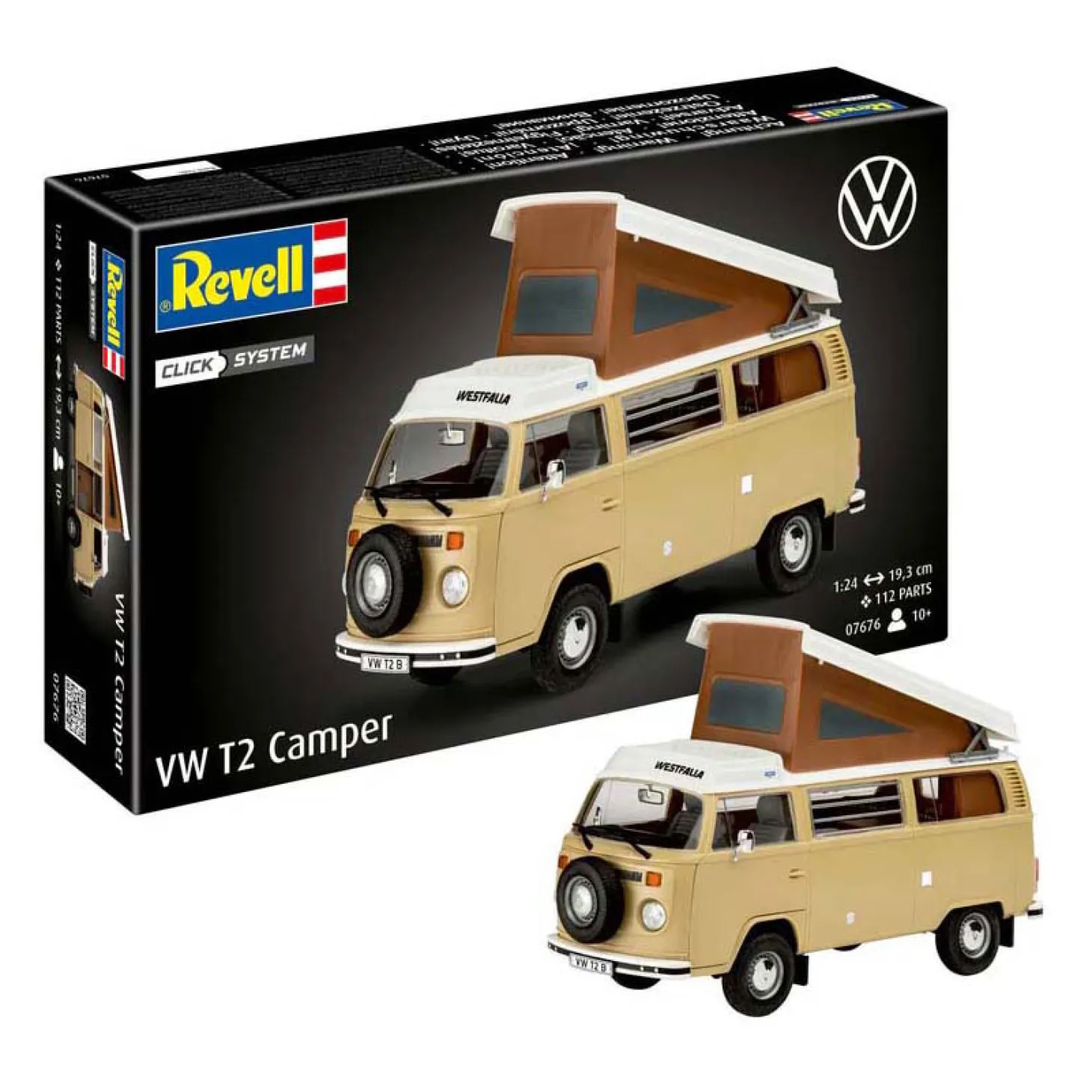 Revell Modelbouwpakket - VW T2 Camper 1:24 - 112dlg.