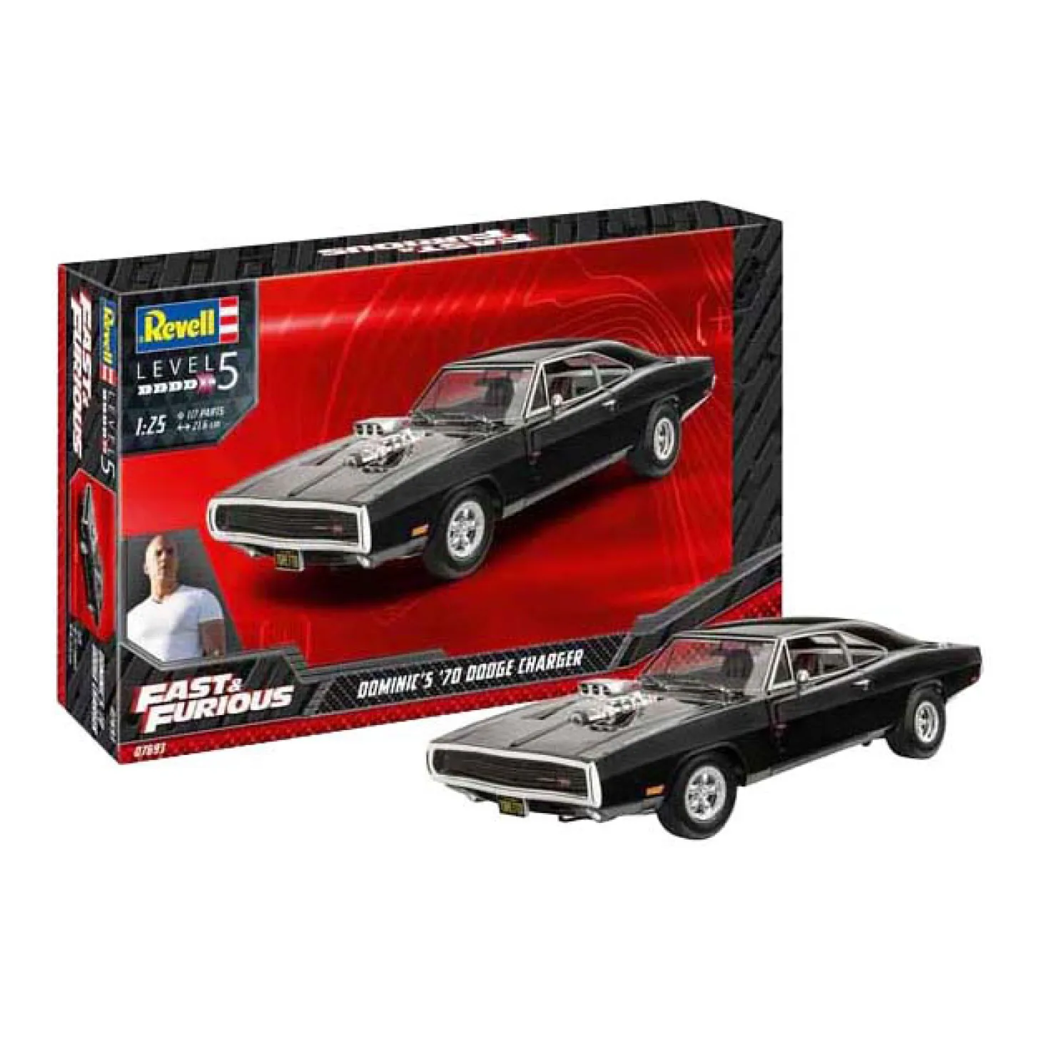 Revell Modelbouwpakket Fast & Furious - Dominics 1970 Dodge Charger 1:25 - 117dlg.