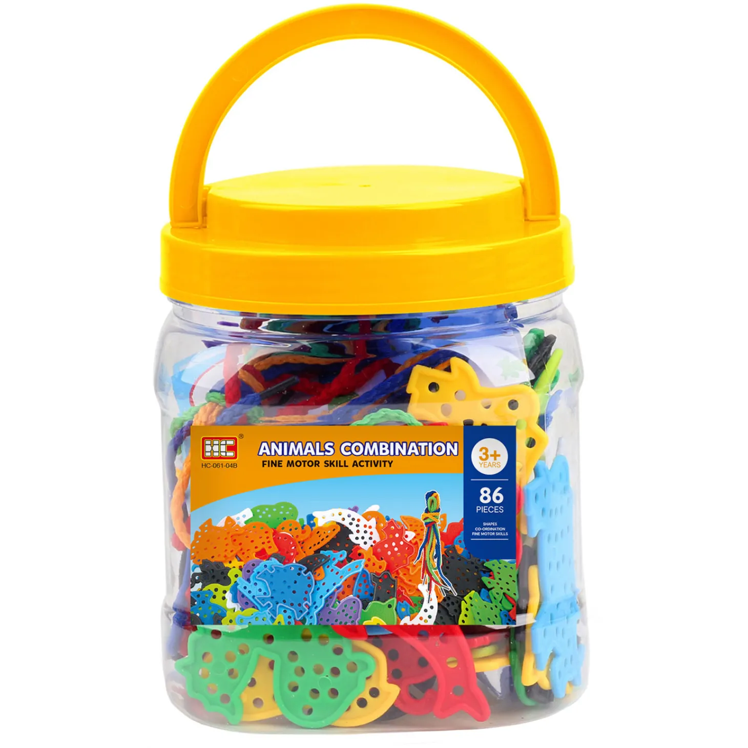 Rijgdieren in Opbergbox, 86dlg.