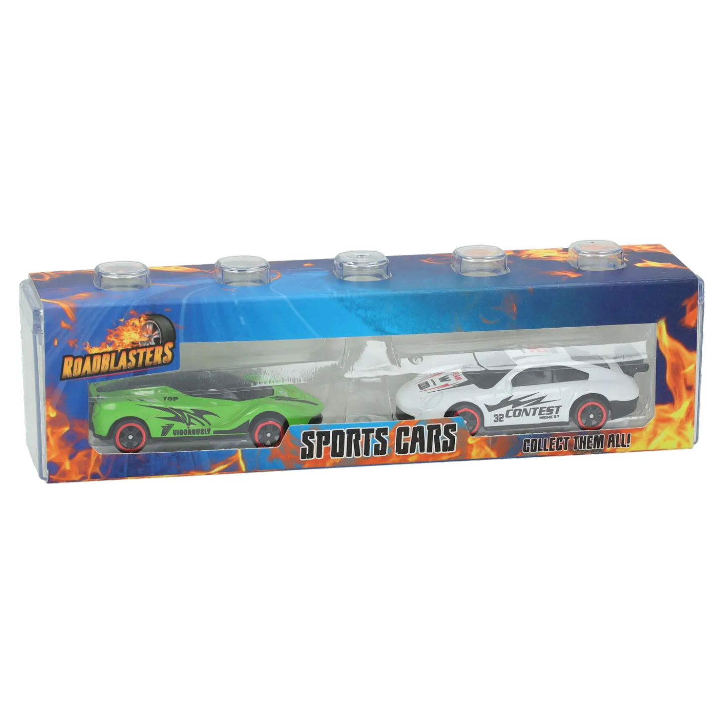 Roadblasters Opbergbox met 2 Die-Cast Raceauto's