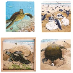 Rolf - Groei en 4 Lagenpuzzel Schildpad - 86st.